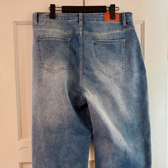 NWT Amazon HDLTE High Waist Wide Leg Jeans XL - Picture 4 of 9